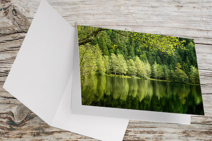 Carte Double Format 17x11.5cm avec enveloppe - Lac de la Maix